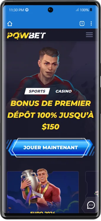 Version mobile de Powbet
